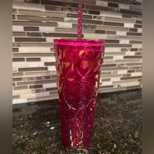 Starbucks Venti Fuscia Iridescent Prism Tumbler 2024